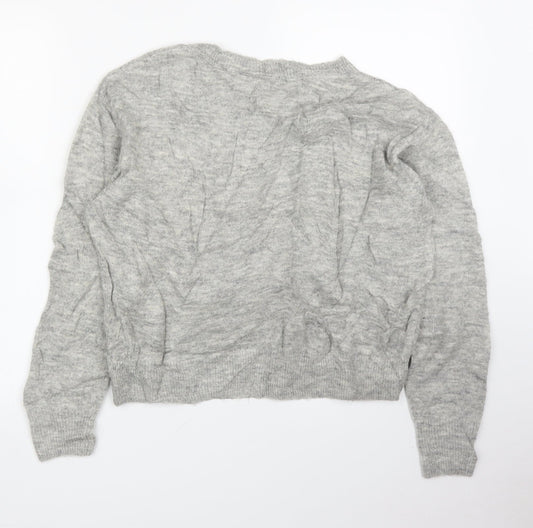 H&M Womens Grey Pullover Jumper Size XS - Pearls