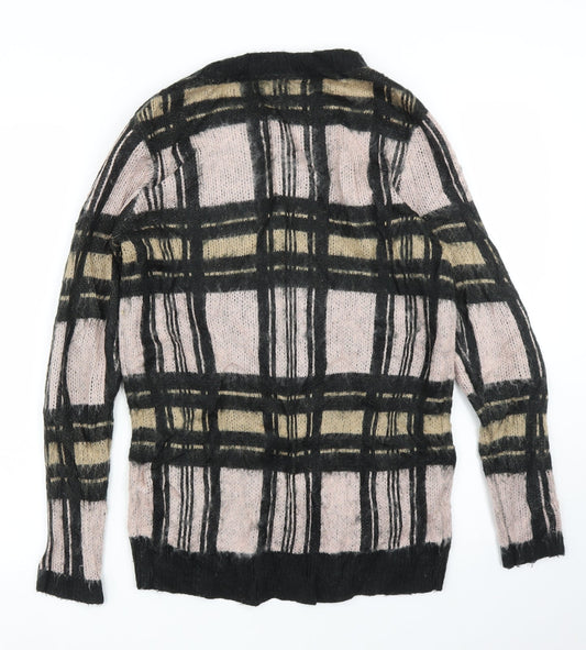 Warehouse Womens Pink Plaid Pullover Jumper Size 8