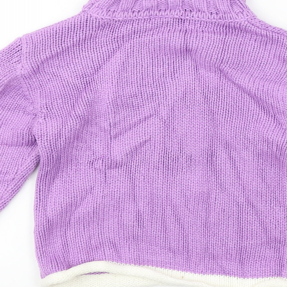 BHS Girls Purple Pullover Jumper Size 5 Years
