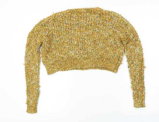 katsui Womens Yellow Pullover Jumper Size S