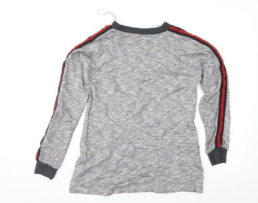 Peacocks Womens Grey Geometric Pullover Jumper Size 10