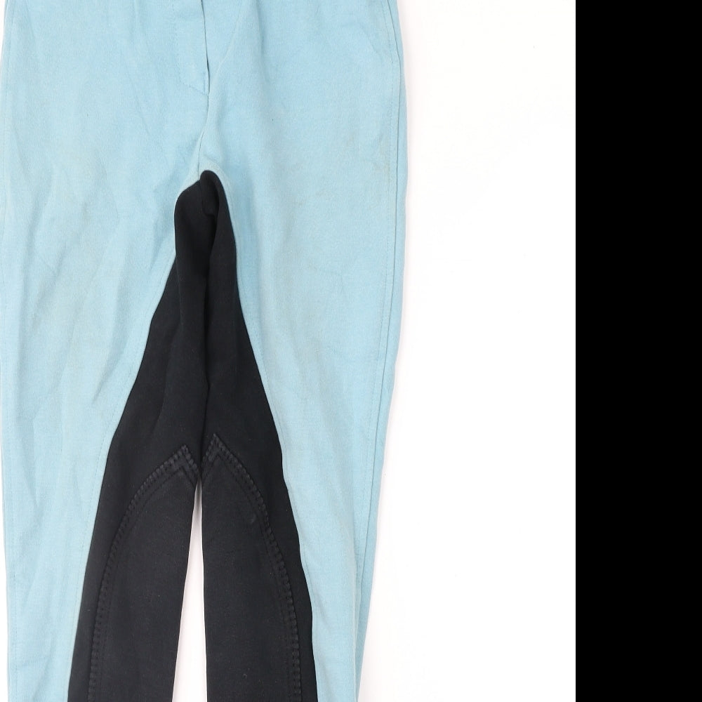 Harry Hall Womens Blue Geometric Trousers Size 24 in L26 in - Jodhpurs