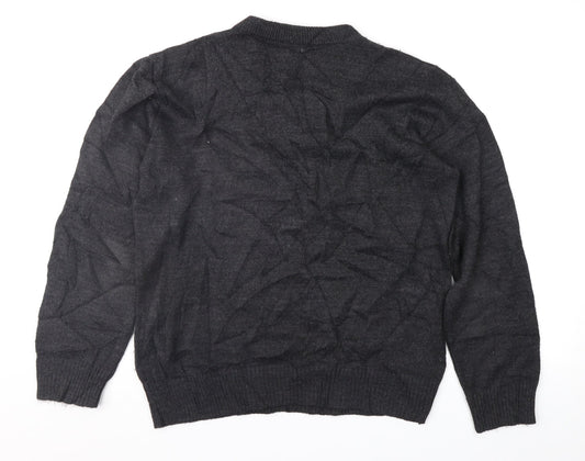 Murilo Labegaline Mens Grey Pullover Jumper Size M