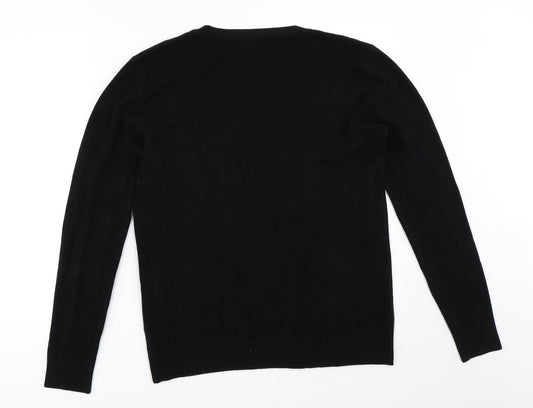 Just Elegance Womens Black Pullover Jumper Size M