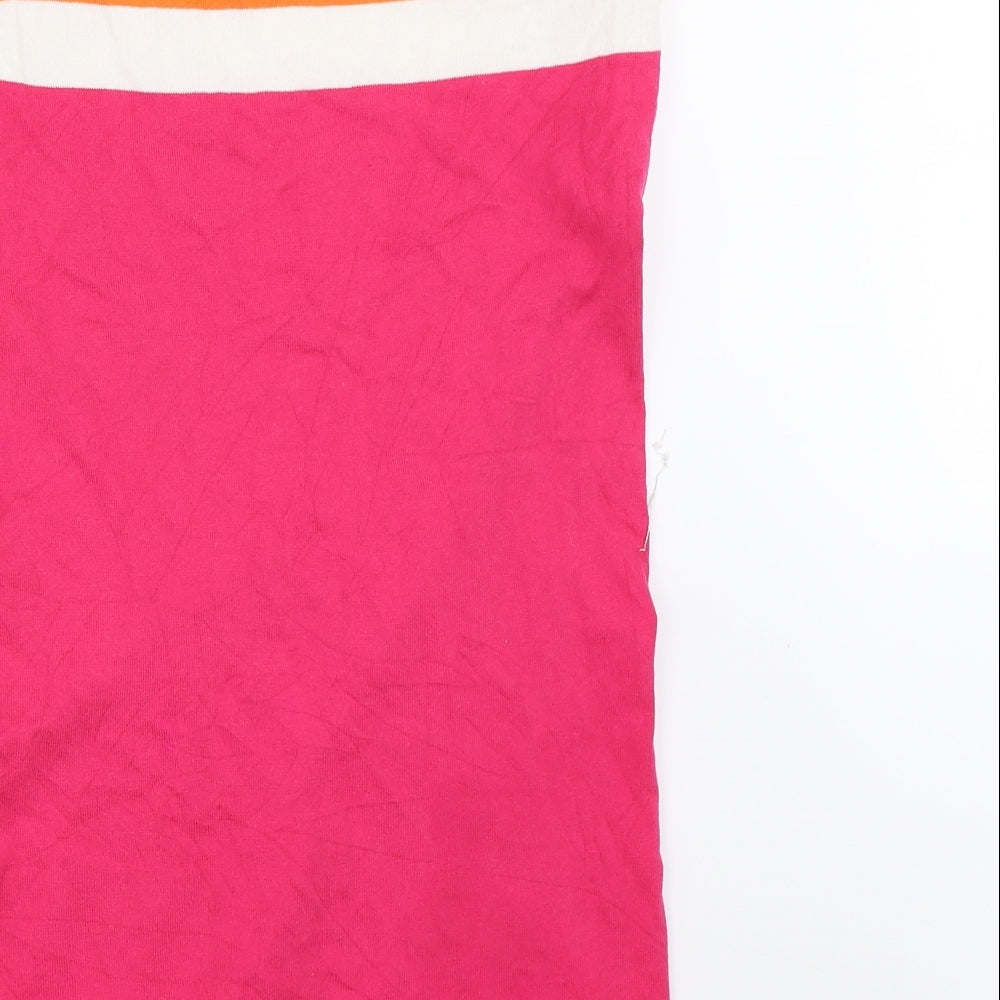 Brand and care label for Papaya women’s pink tunic jumper, size UK 12