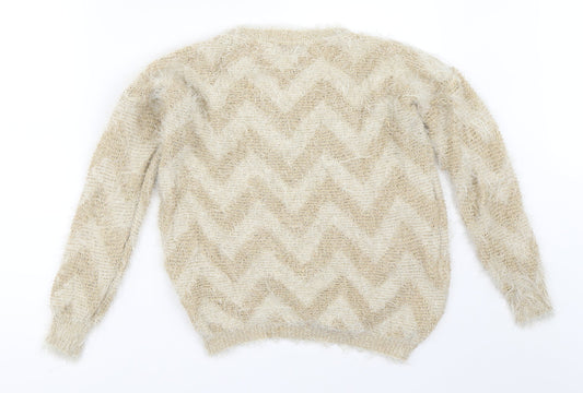 Katsuiti Womens Beige Pullover Jumper Size M