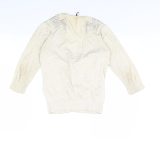 Topshop Womens Beige Cardigan Jumper Size 12