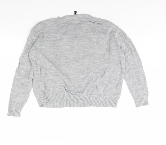Divided Womens Grey Pullover Jumper Size M