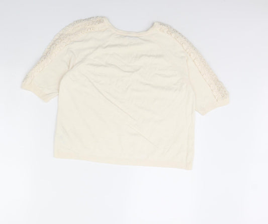 Per Una Womens Ivory Pullover Jumper Size 14