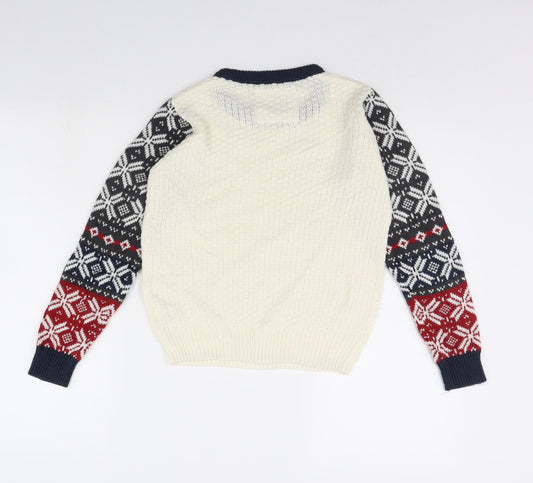 pepperts Boys Ivory Pullover Jumper Size 8 Years