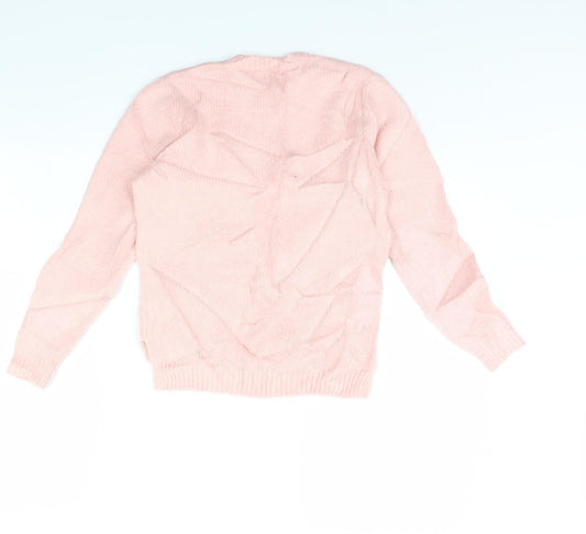 kite & cosmic Girls Pink Pullover Jumper Size 9 Years - STAR