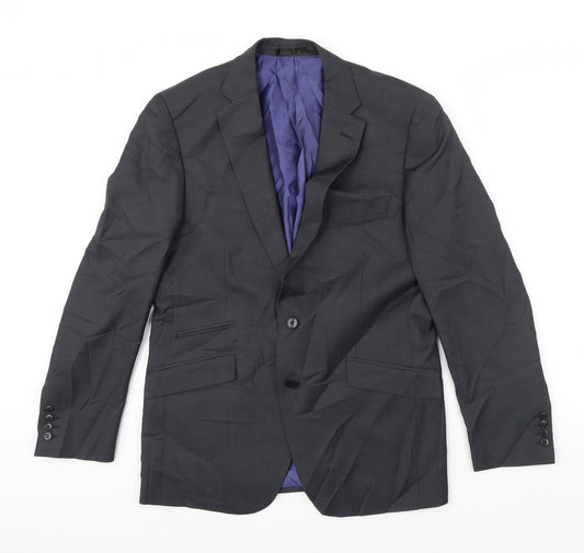 M&S Mens Grey Jacket Blazer Size M - Shoulder Pads