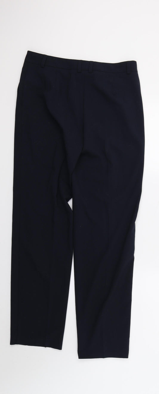 Marks and Spencer Womens Blue Trousers Size 10 L26 in