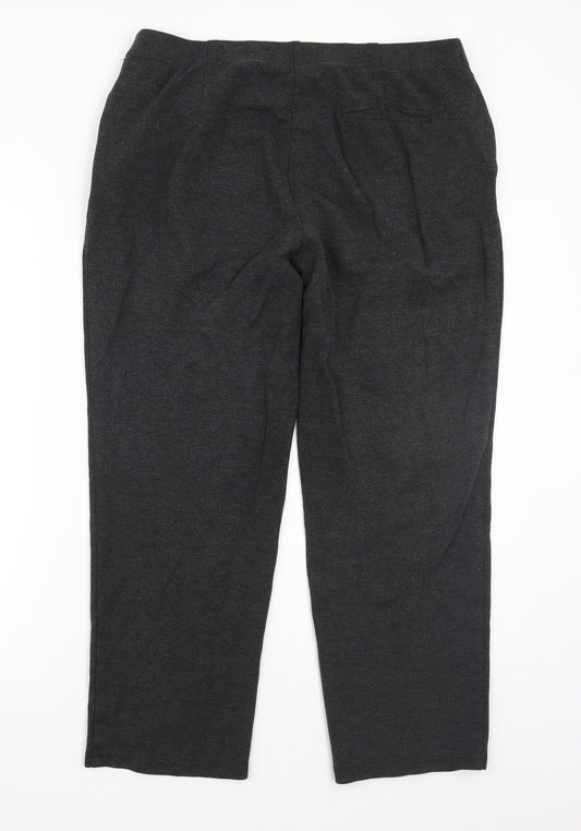 Marks and Spencer Womens Grey Trousers Size 16 L24 in