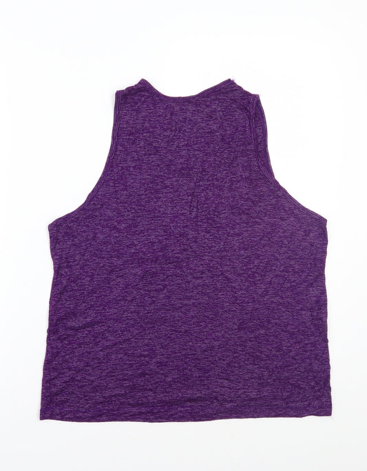Preworn Womens Purple Basic T-Shirt Size S