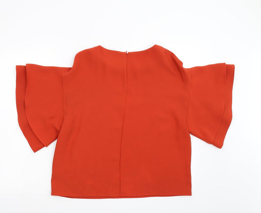 H&M Womens Orange Basic Blouse Size 10