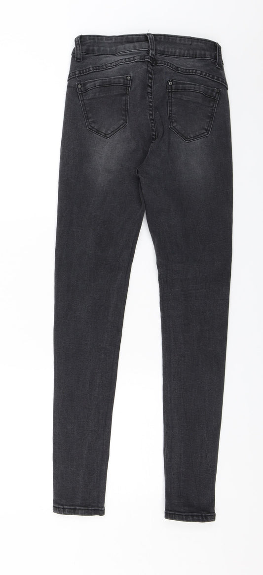 By Sasha Womens Black Denim Skinny Jeans Size 8 L28 in