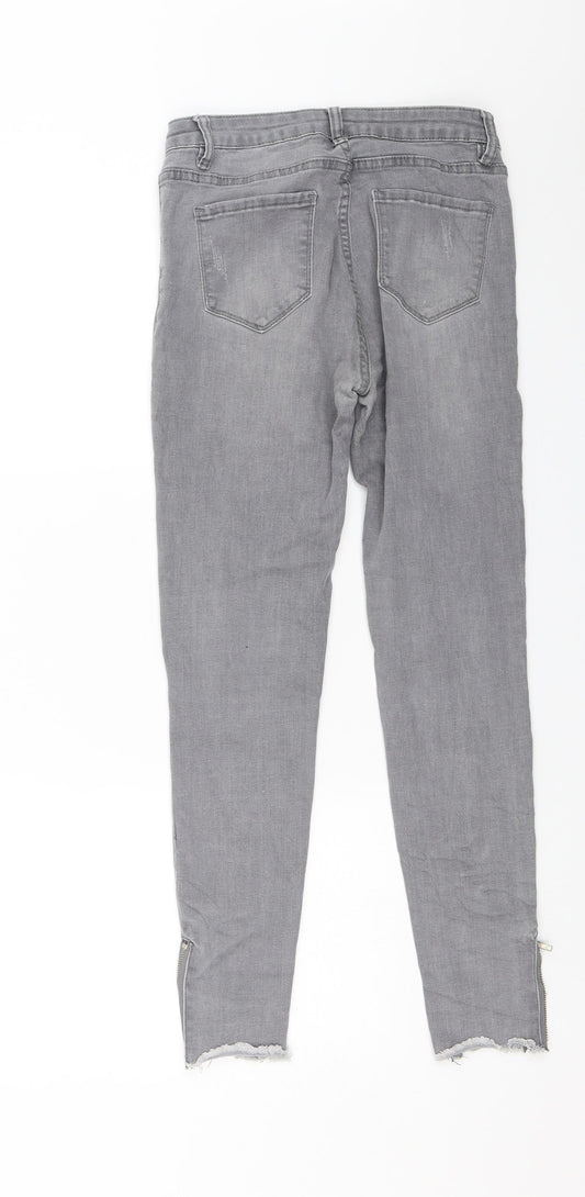 Gold SK Womens Grey Denim Skinny Jeans Size 10 L26 in