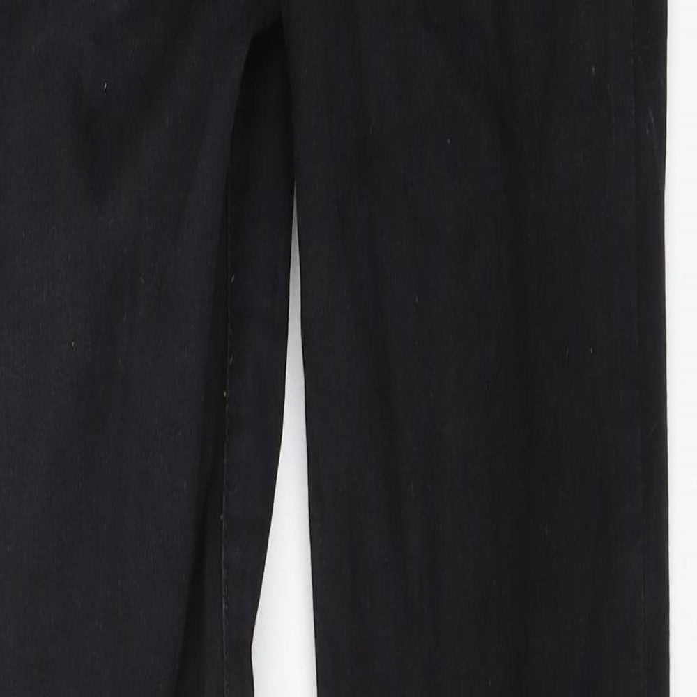 Brand and care label for Denim & Co. women’s black skinny jeans, size UK 10, 30-inch leg
