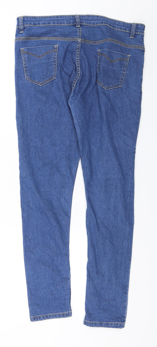 Easy Buy Womens Blue Denim Skinny Jeans Size 6 L27 in