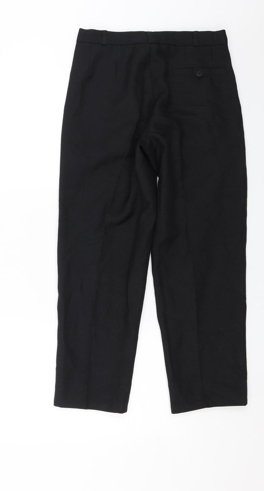 Preworn Womens Black Trousers Size 28 in L25 in
