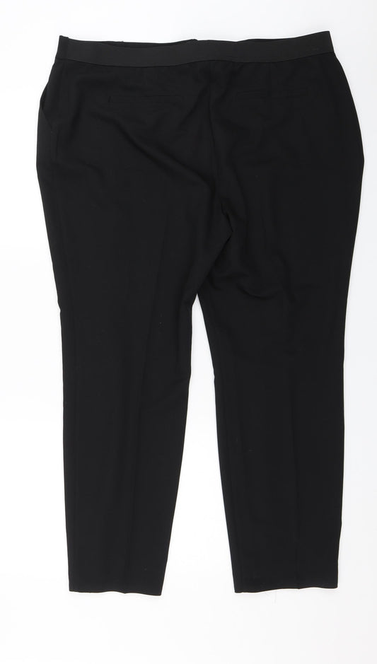 Preworn Womens Black Dress Pants Trousers Size 18 L25 in