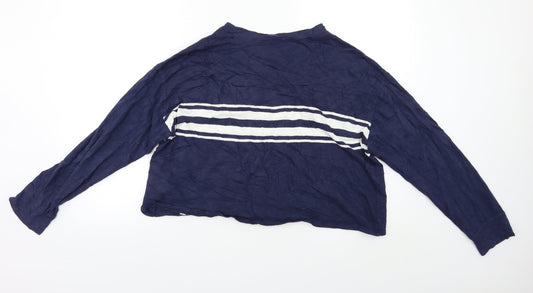 Hollister Womens Blue Striped  Pullover Jumper Size S