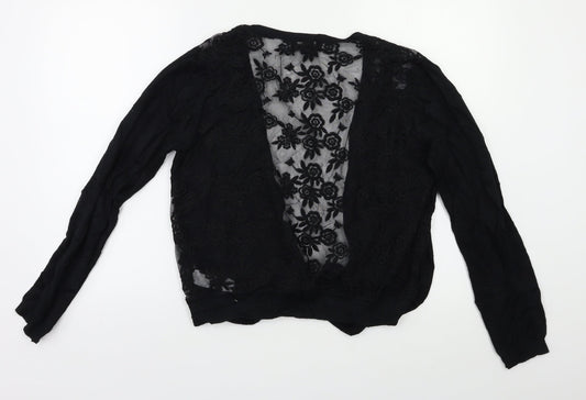 New Look Womens Black Cape Jumper Size 14