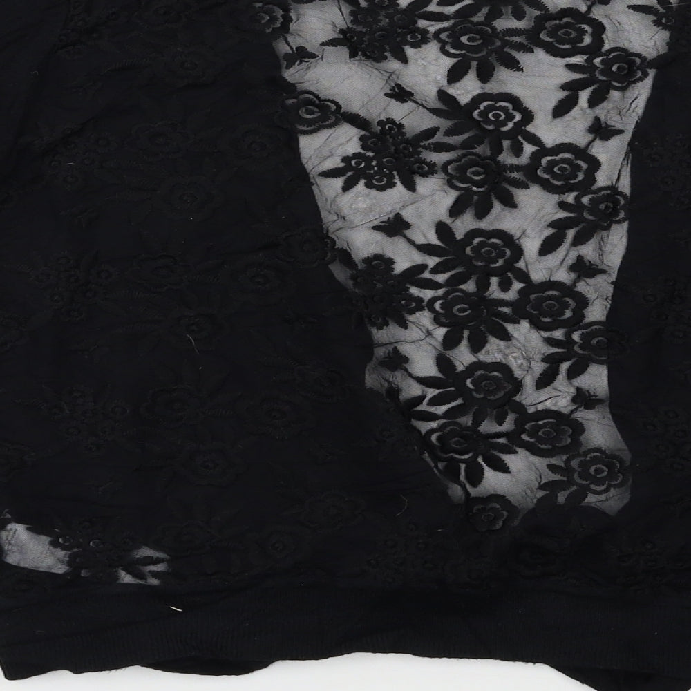New Look Womens Black Cape Jumper Size 14