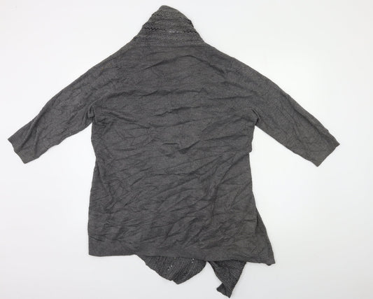 Preworn Womens Grey Cardigan Jumper Size 16