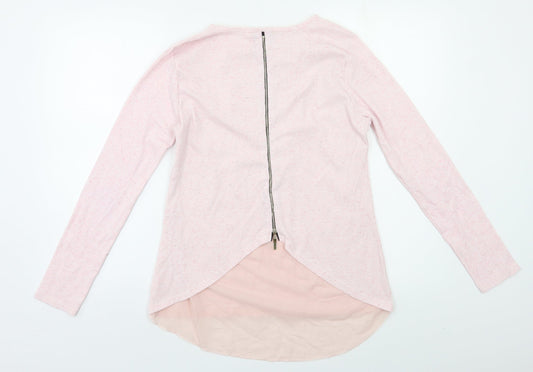 Ayanapa Womens Pink Pullover Jumper Size M