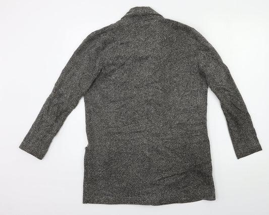 River Island Womens Grey Herringbone Overcoat Blazer Size 8