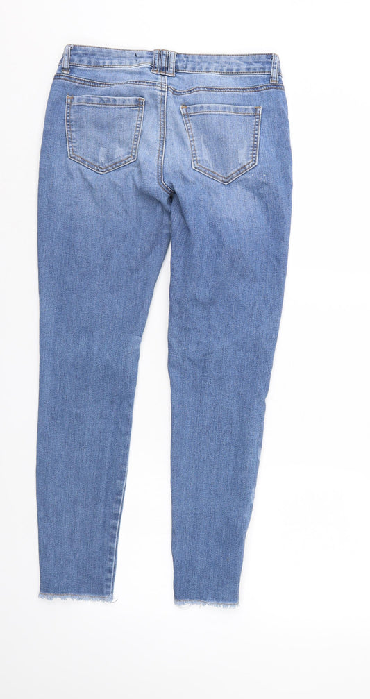 Ashley Mason Womens Blue Denim Tapered Jeans Size S L27 in