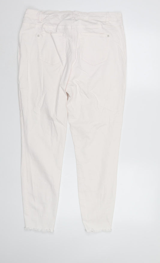 /Denim Womens White Denim Tapered Jeans Size 18 L27 in