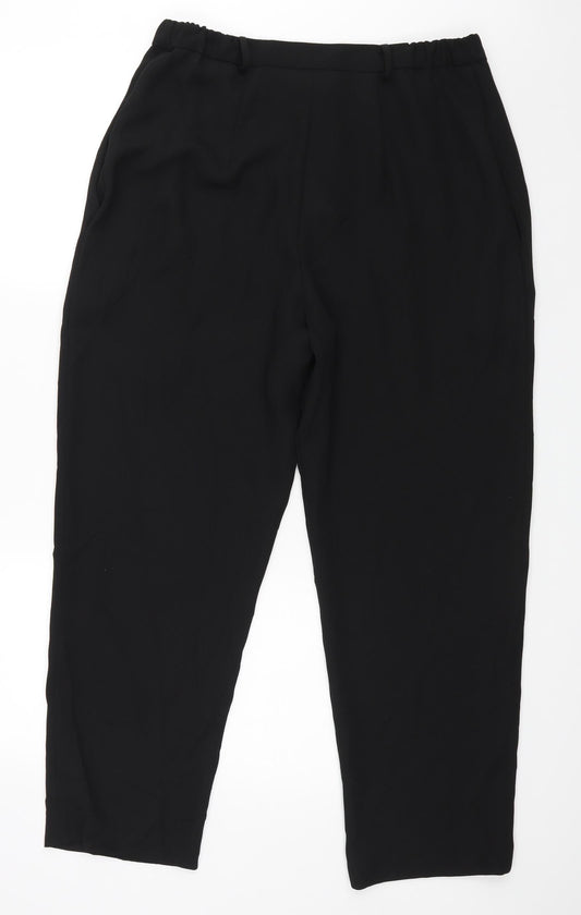 Double TWO Womens Black Dress Pants Trousers Size 16 L25 in