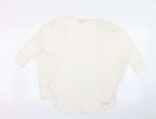Apricot Womens White Cardigan Jumper Size 10