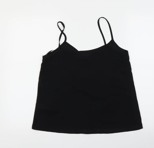 newlook Womens Black Mesh Basic Blouse Size 10