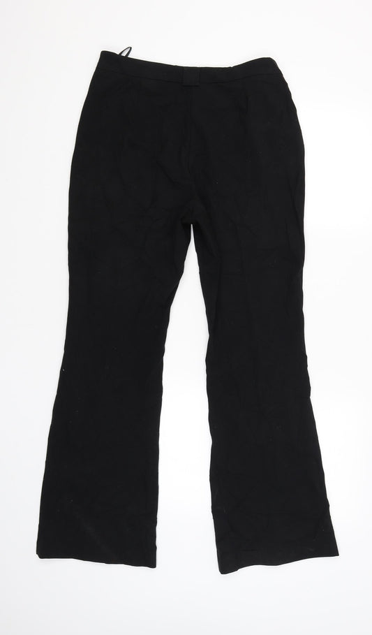 M&S Womens Black Trousers Size 10 L29 in