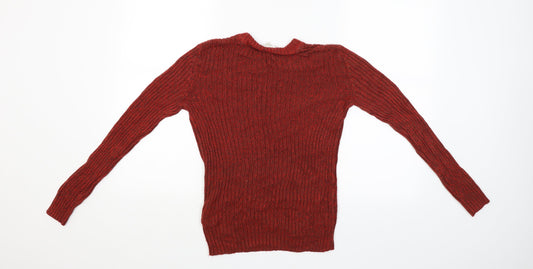 H&M Womens Red Pullover Jumper Size S