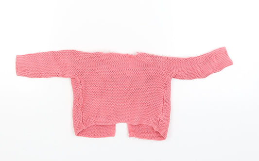 M&S Girls Pink Cardigan Jumper Size 0-3 Months