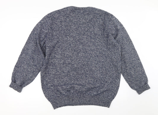 Main Mens Blue Knit Pullover Jumper Size M