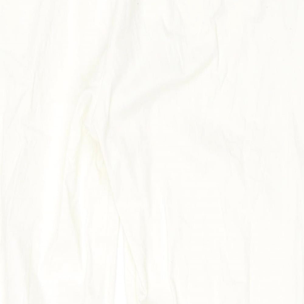 Preworn Womens White Cropped Trousers Size 42 in L28 in