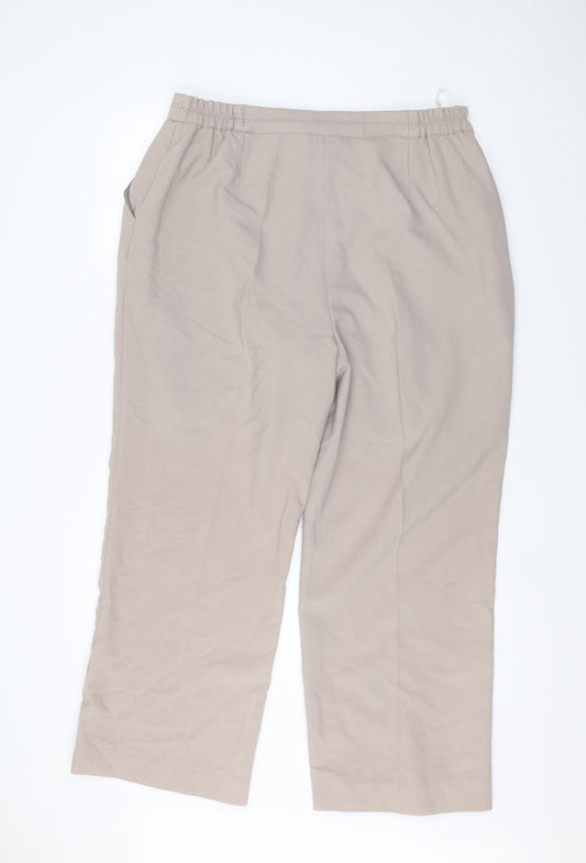 ELVI Womens Beige Trousers Size 35 in L30 in