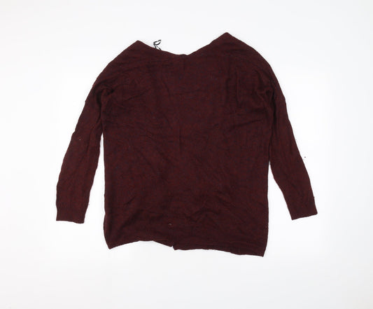 H&M Womens Red Cardigan Jumper Size XS