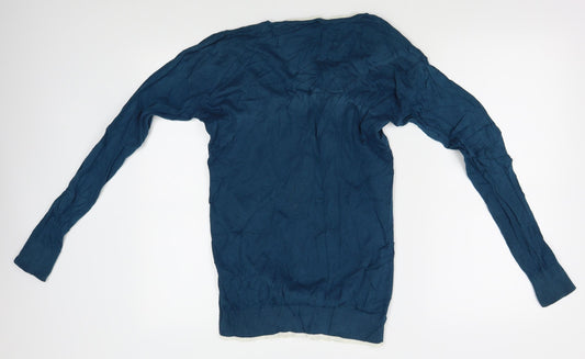 Glamorous Womens Blue Cardigan Jumper Size 10