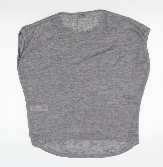 Apricot Womens Grey Basic T-Shirt Size 14