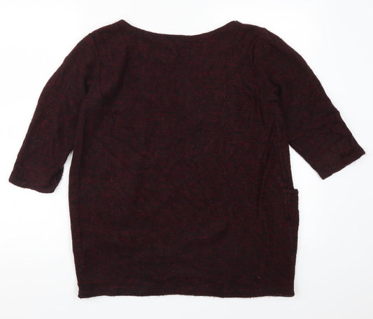 Luca Vanucci Womens Red Pullover Jumper Size M
