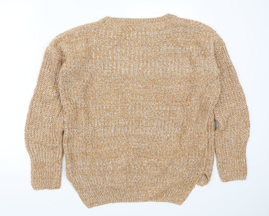 Preworn Womens Orange Knit Pullover Jumper Size M