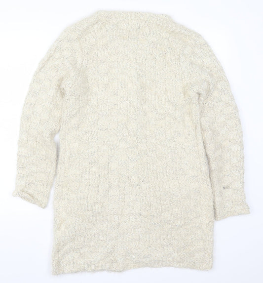 It Hippie Womens Beige Knit Cardigan Jumper Size M