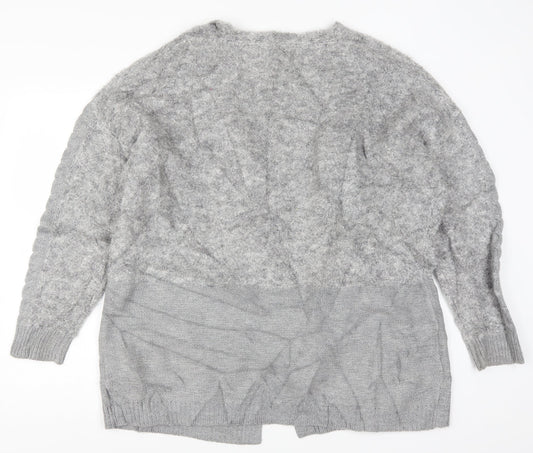 Papaya Womens Grey Knit Cardigan Jumper Size XL